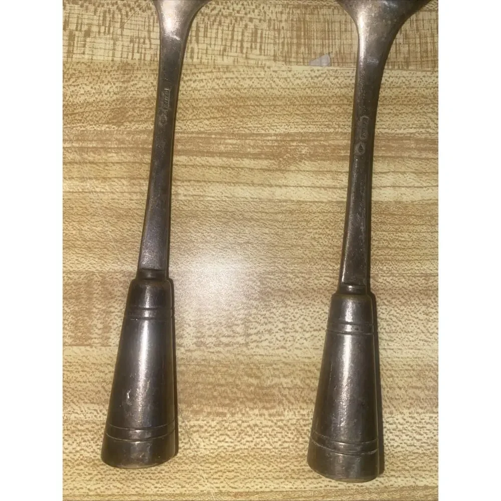 WMFN Salad Serving Set Big Spoon Fork Nickel Silver German 1880s-1903